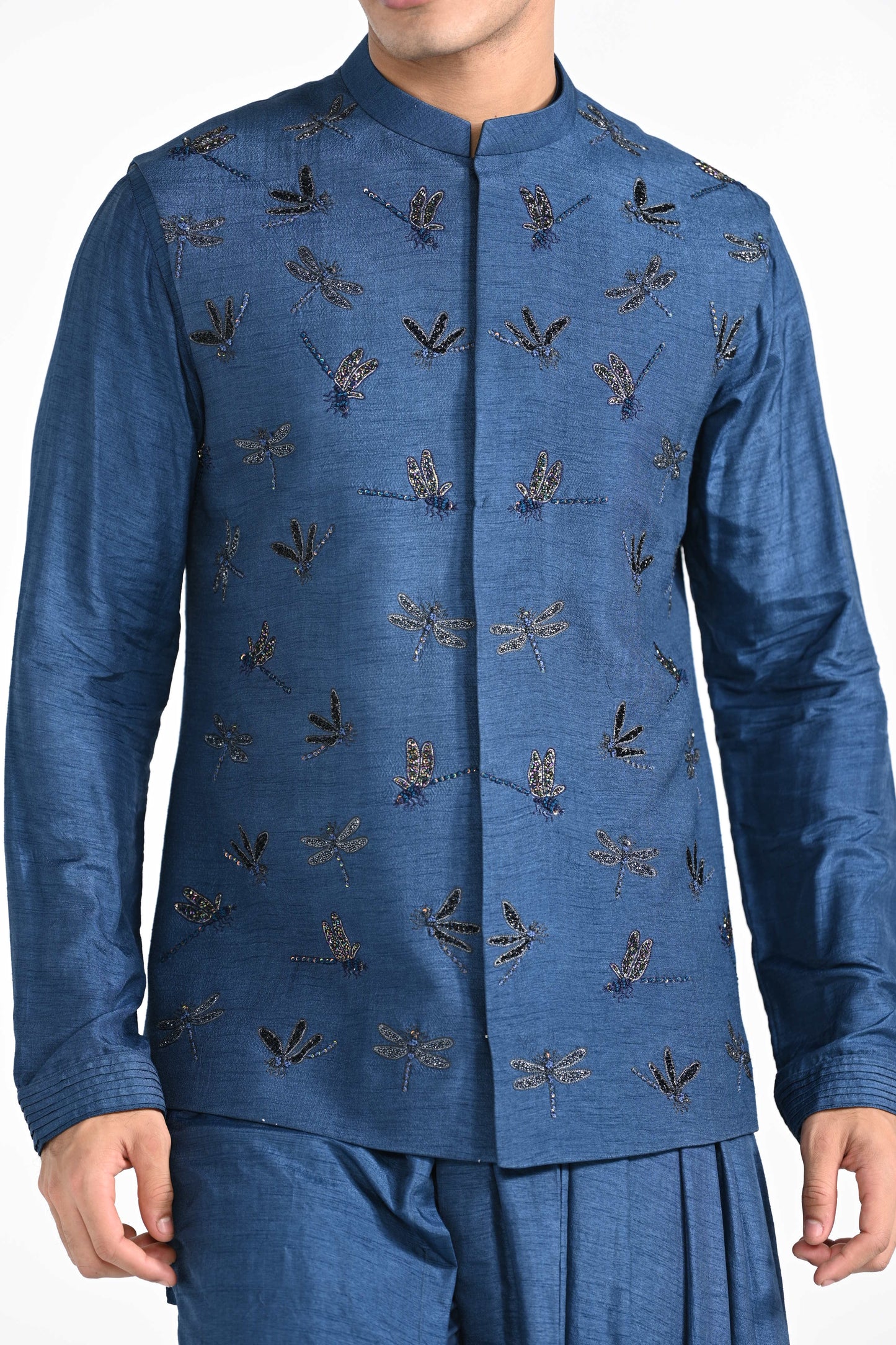 DRAGONFLY FLUTTER NEHRU JACKET SET