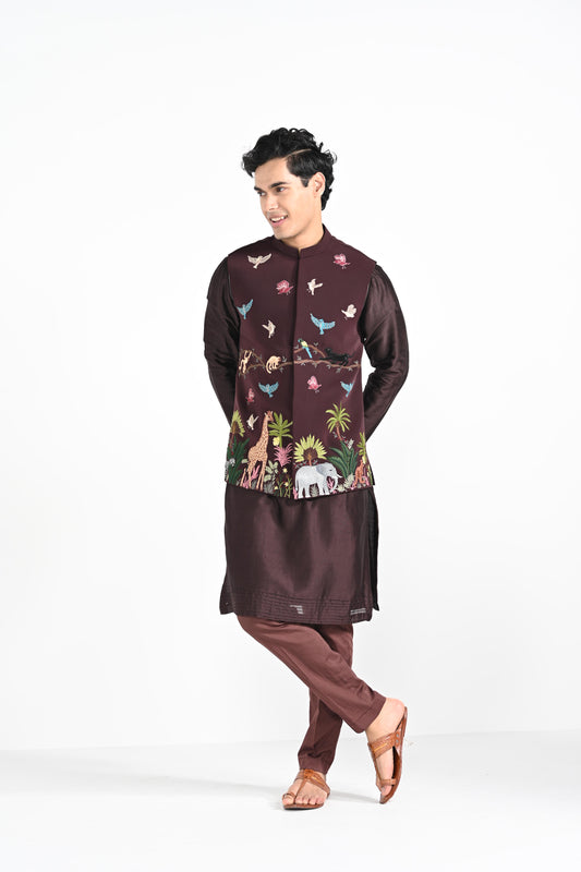 NIGHT SAFARI NEHRU JACKET  SET