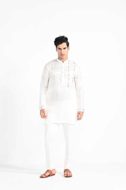 Ivory Phulkari kurta set