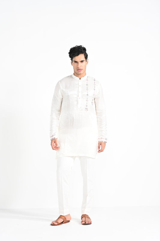 Ivory Phulkari kurta set