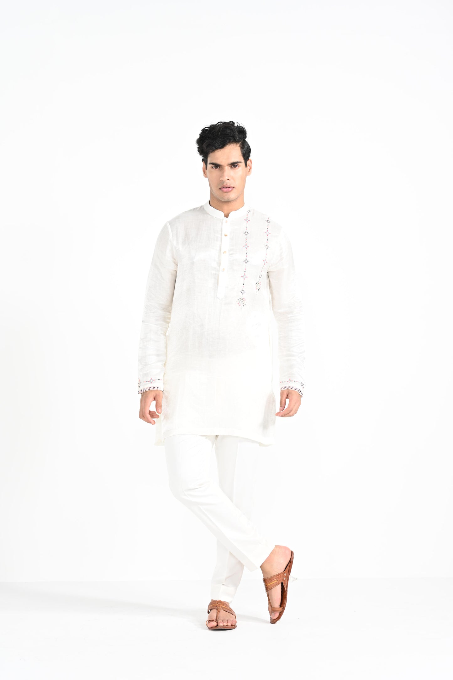 Ivory Phulkari kurta set