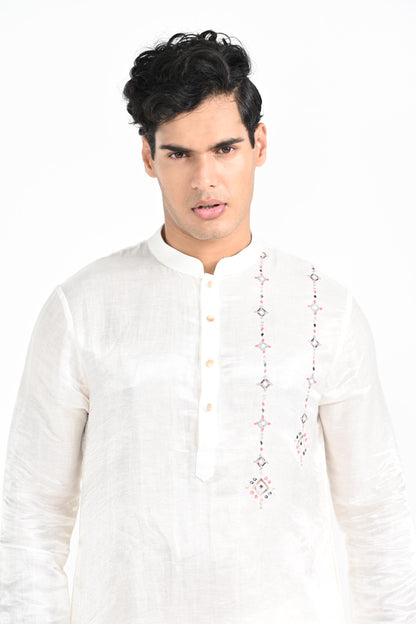 Ivory Phulkari kurta set