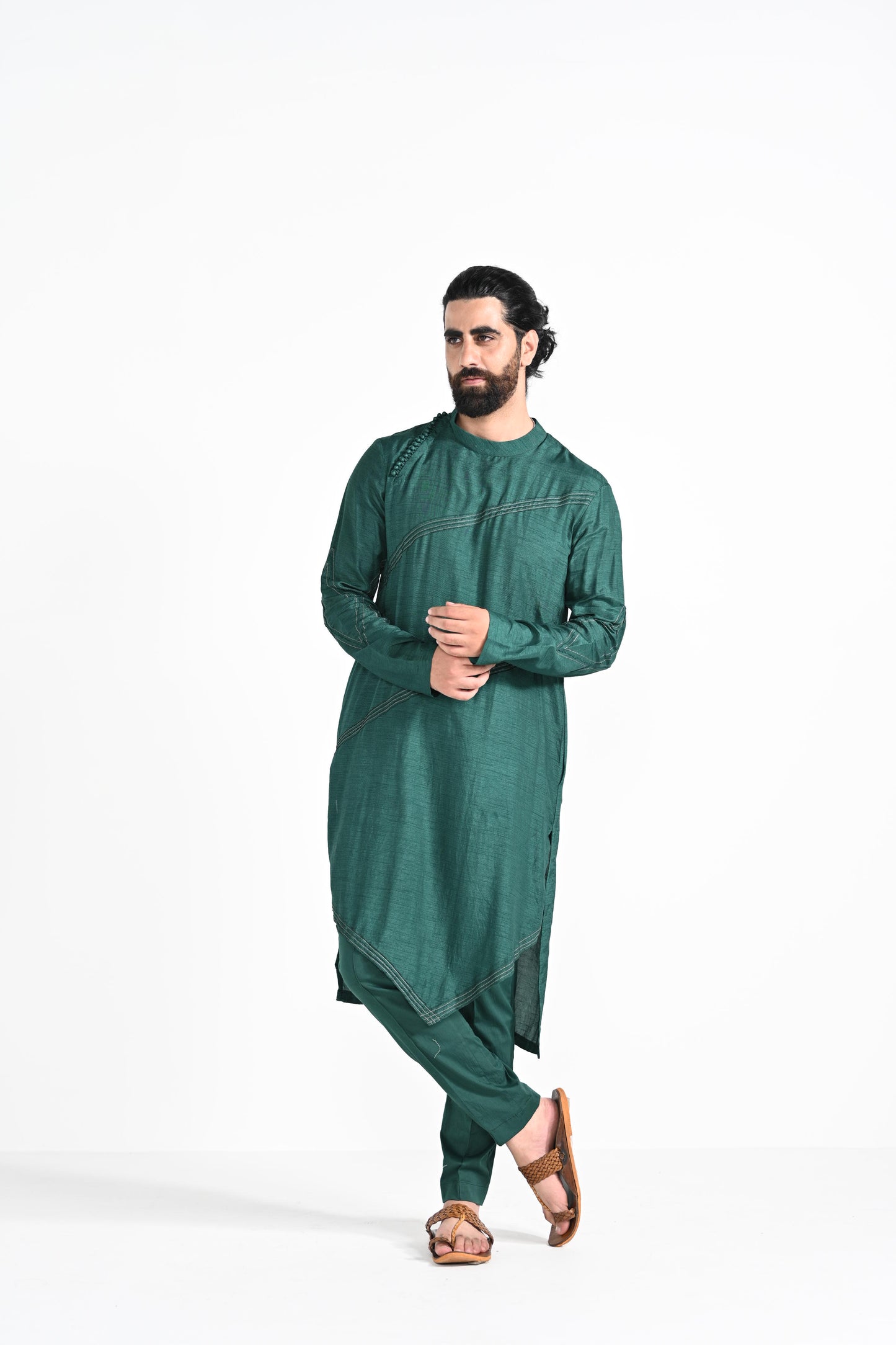 Bottle Green kurta set