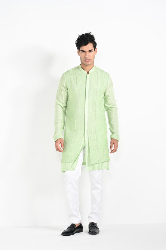 Pistacio Green work kurta set