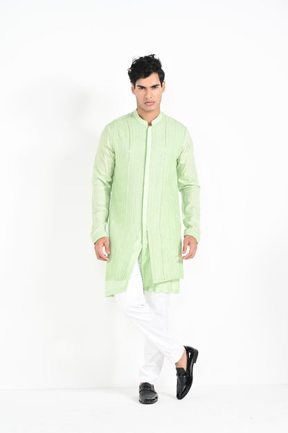 Pistacio Green work kurta set