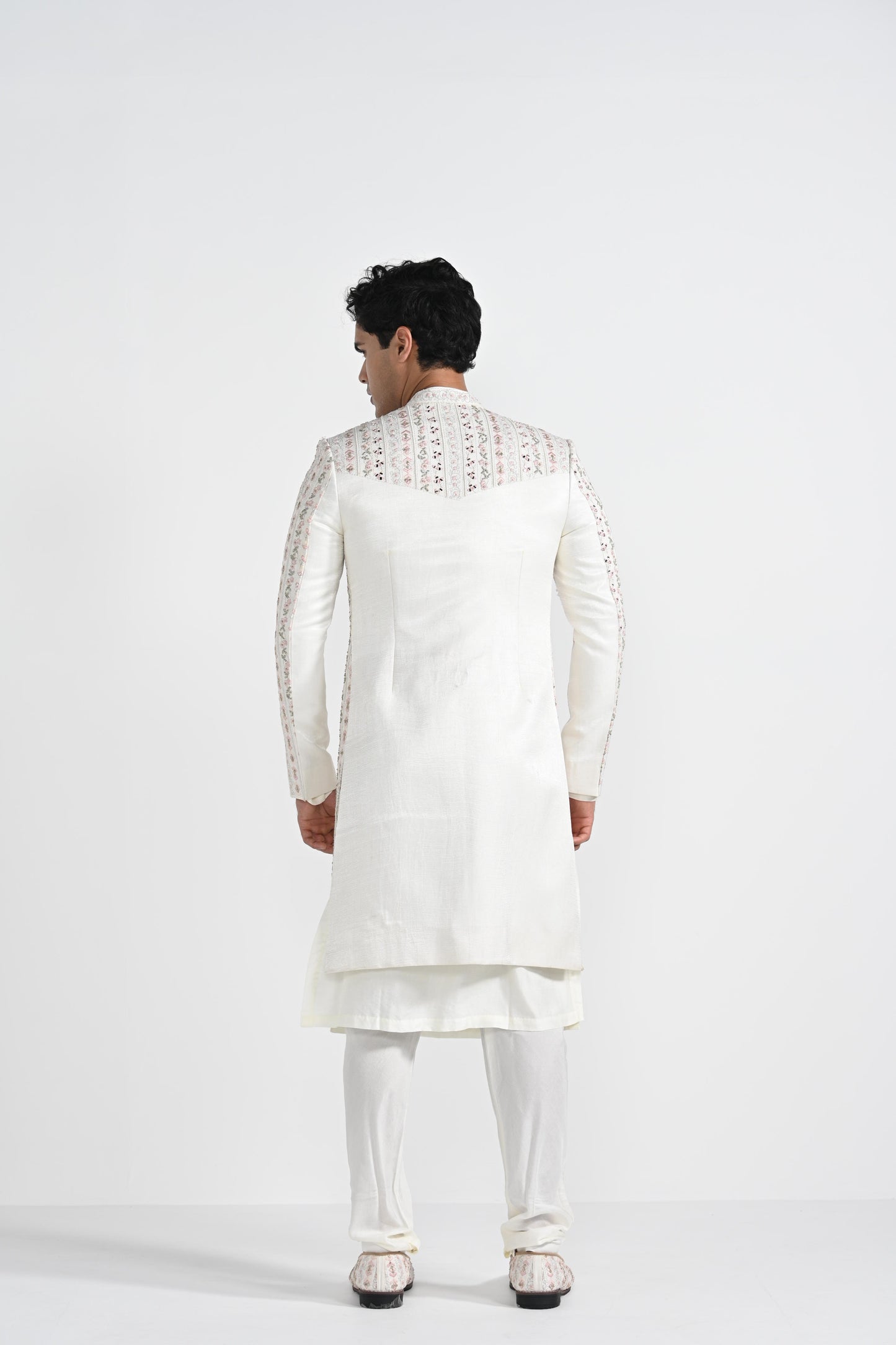 Pearl White Sherwani Set