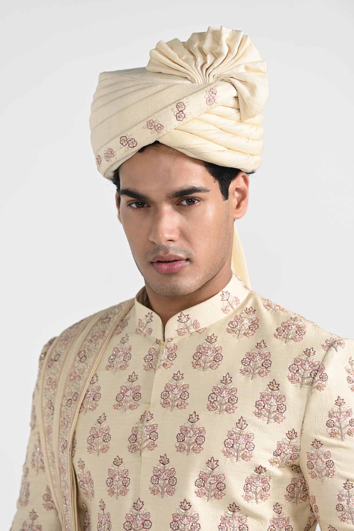 Dark Cream  Sherwani Set