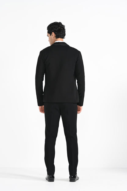 OPEN BLAZER WITH PINTUCKS DETAILING