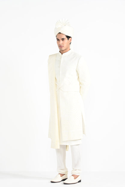 Ivory Dori Sherwani set