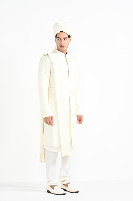 Ivory Dori Sherwani set