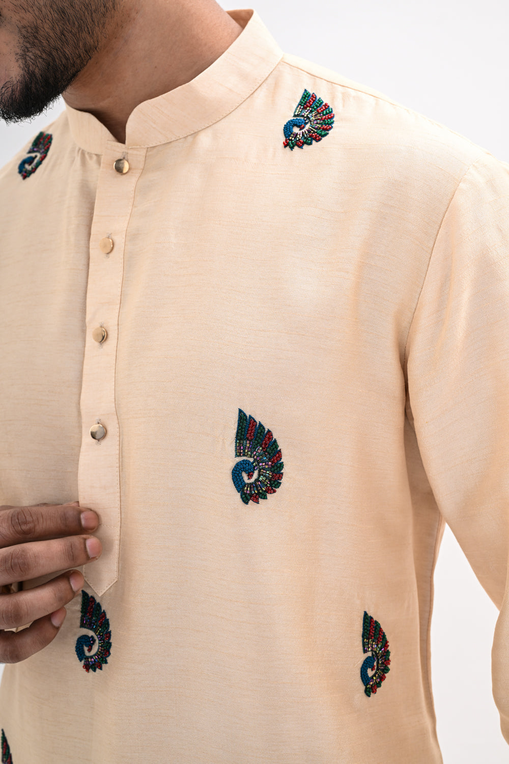 PEACOCK MOTIF KURTA