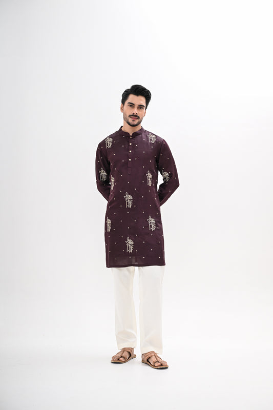 WINE BLOOM KURTA