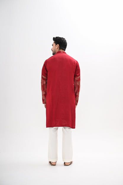CRIMSON FLOW KURTA