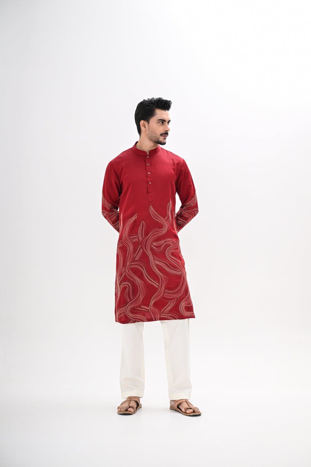 CRIMSON FLOW KURTA