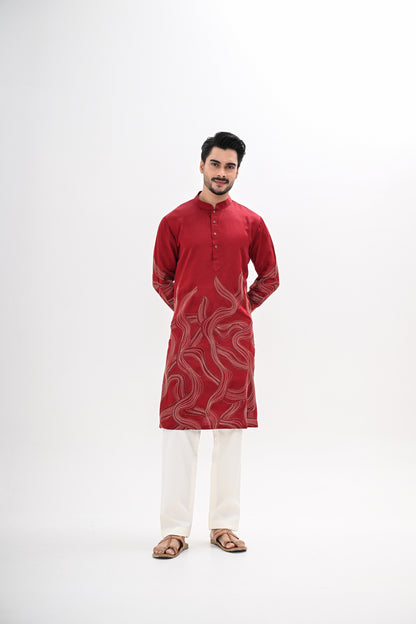 CRIMSON FLOW KURTA