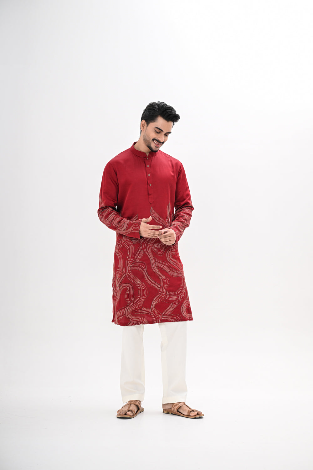 CRIMSON FLOW KURTA