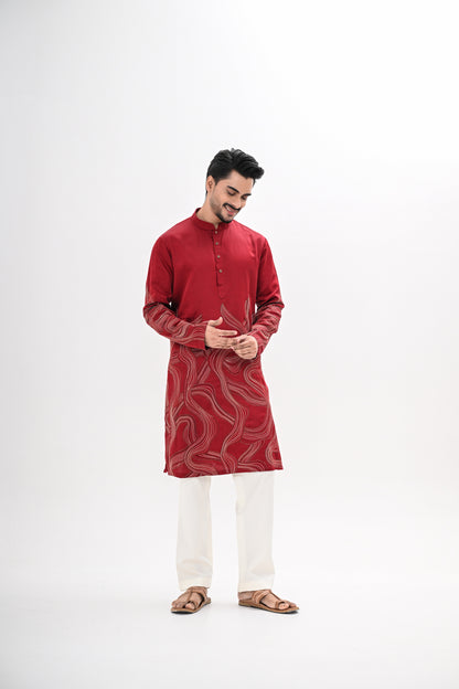 CRIMSON FLOW KURTA