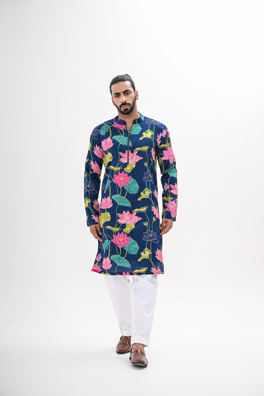 BLOOMING BLUES KURTA