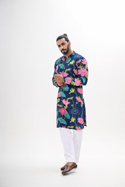 BLOOMING BLUES KURTA