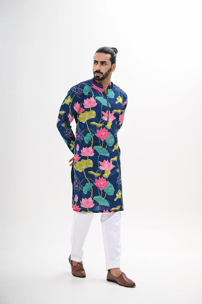 BLOOMING BLUES KURTA
