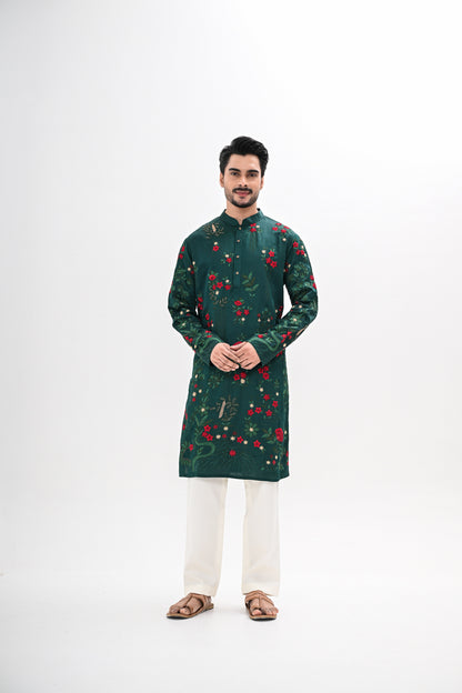 EMERALD BLOOM KURTA