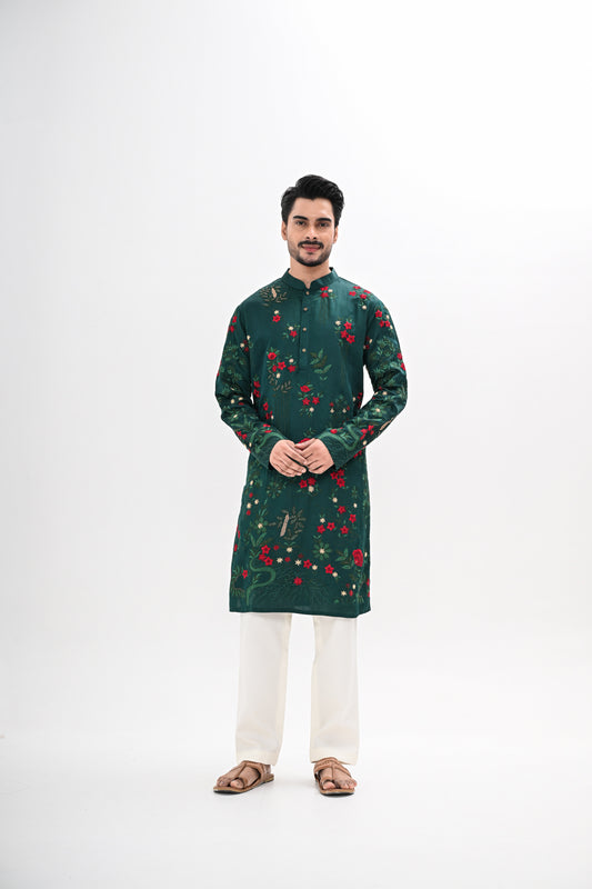 EMERALD BLOOM KURTA