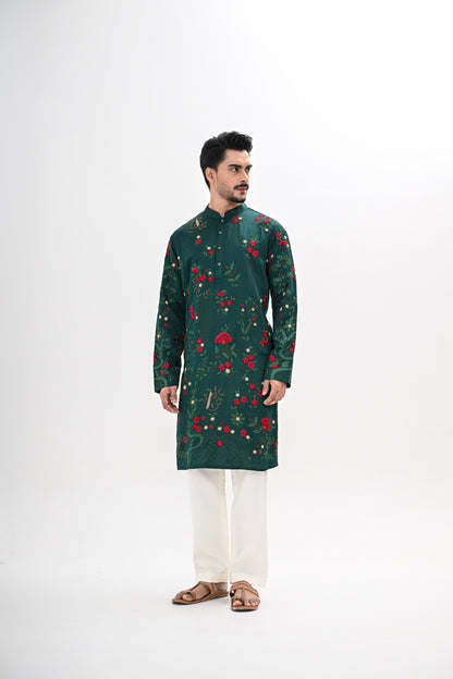 EMERALD BLOOM KURTA