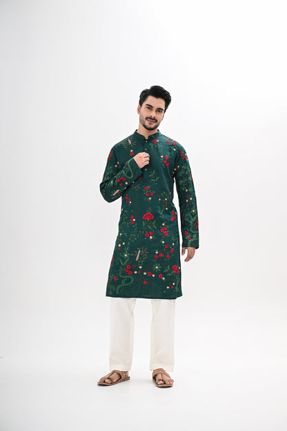 EMERALD BLOOM KURTA