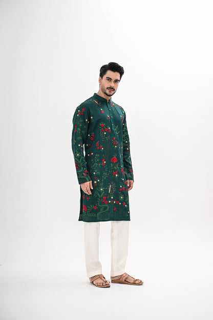 EMERALD BLOOM KURTA
