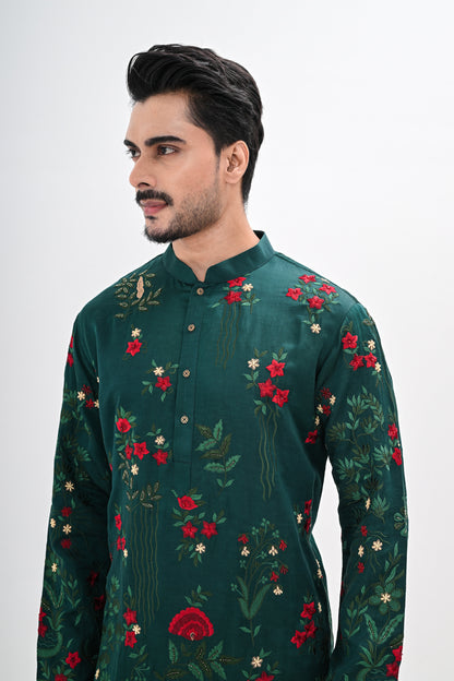 EMERALD BLOOM KURTA