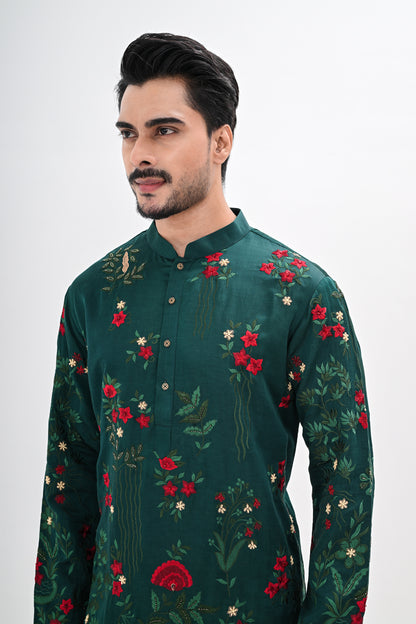 EMERALD BLOOM KURTA