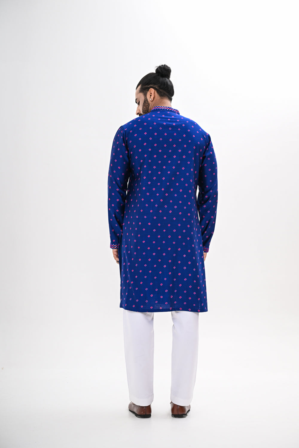 BLUE BANDHANI KURTA