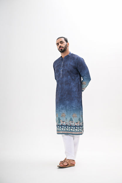 TEAL OMBRE KURTA