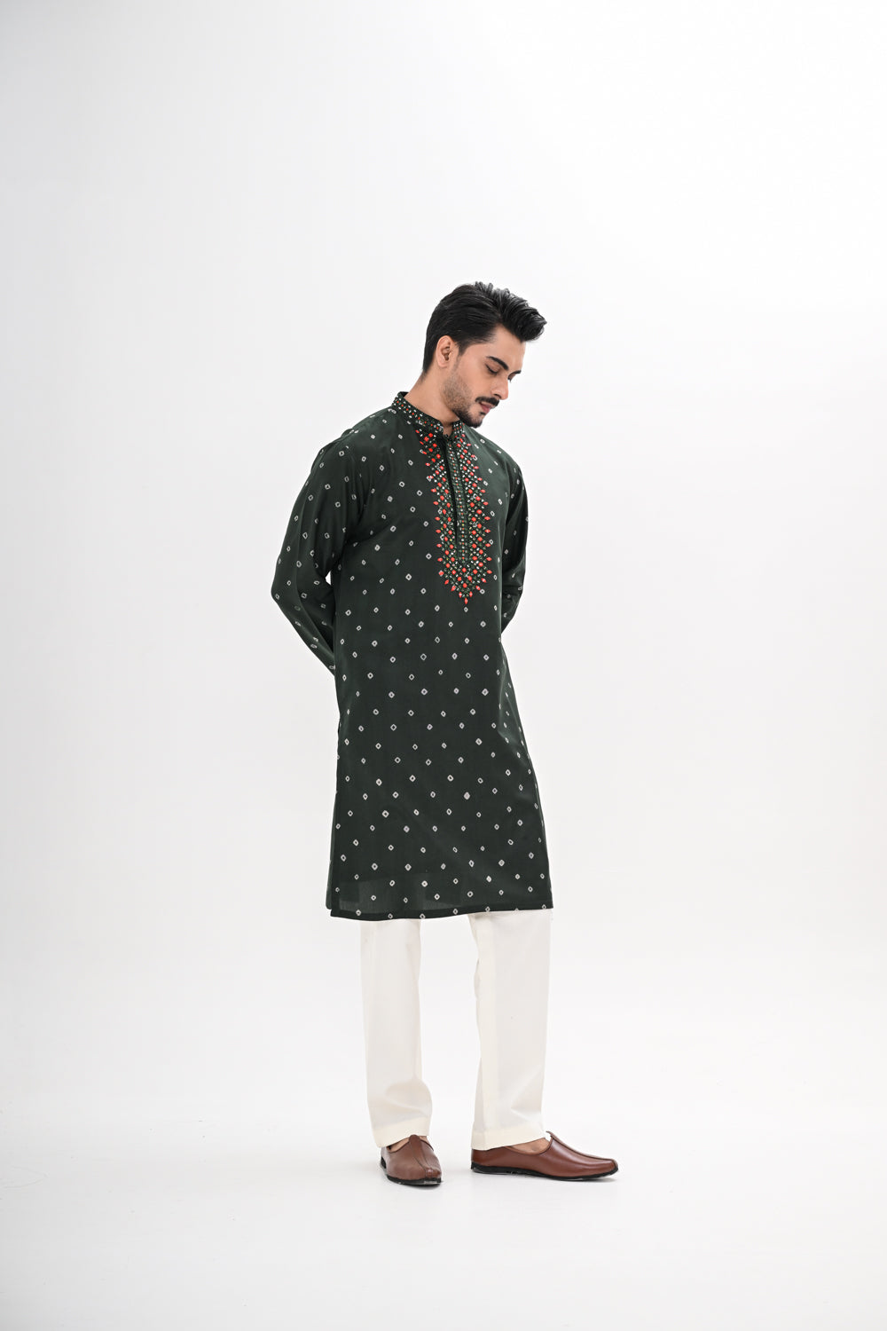 OLIVE GREEN KURTA