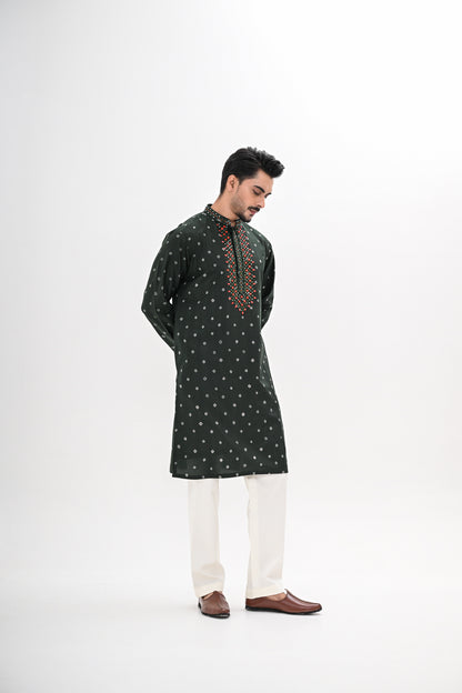 OLIVE GREEN KURTA