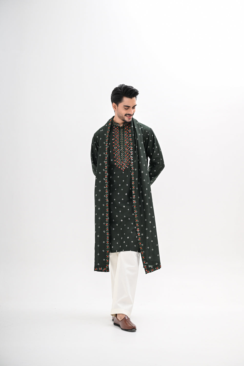 OLIVE GREEN KURTA