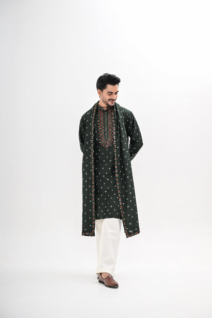 OLIVE GREEN KURTA