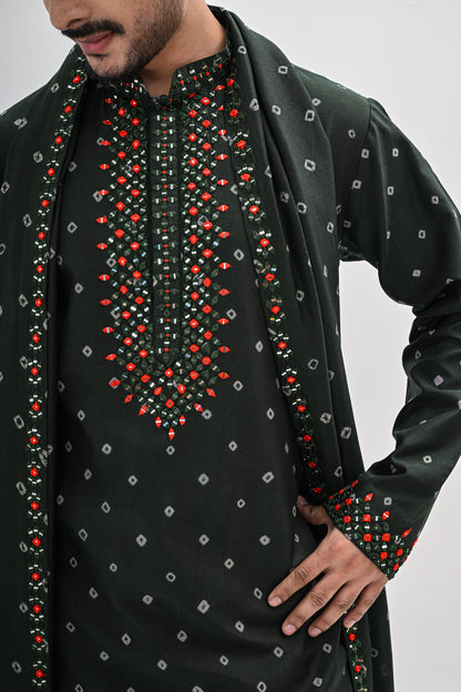 OLIVE GREEN KURTA