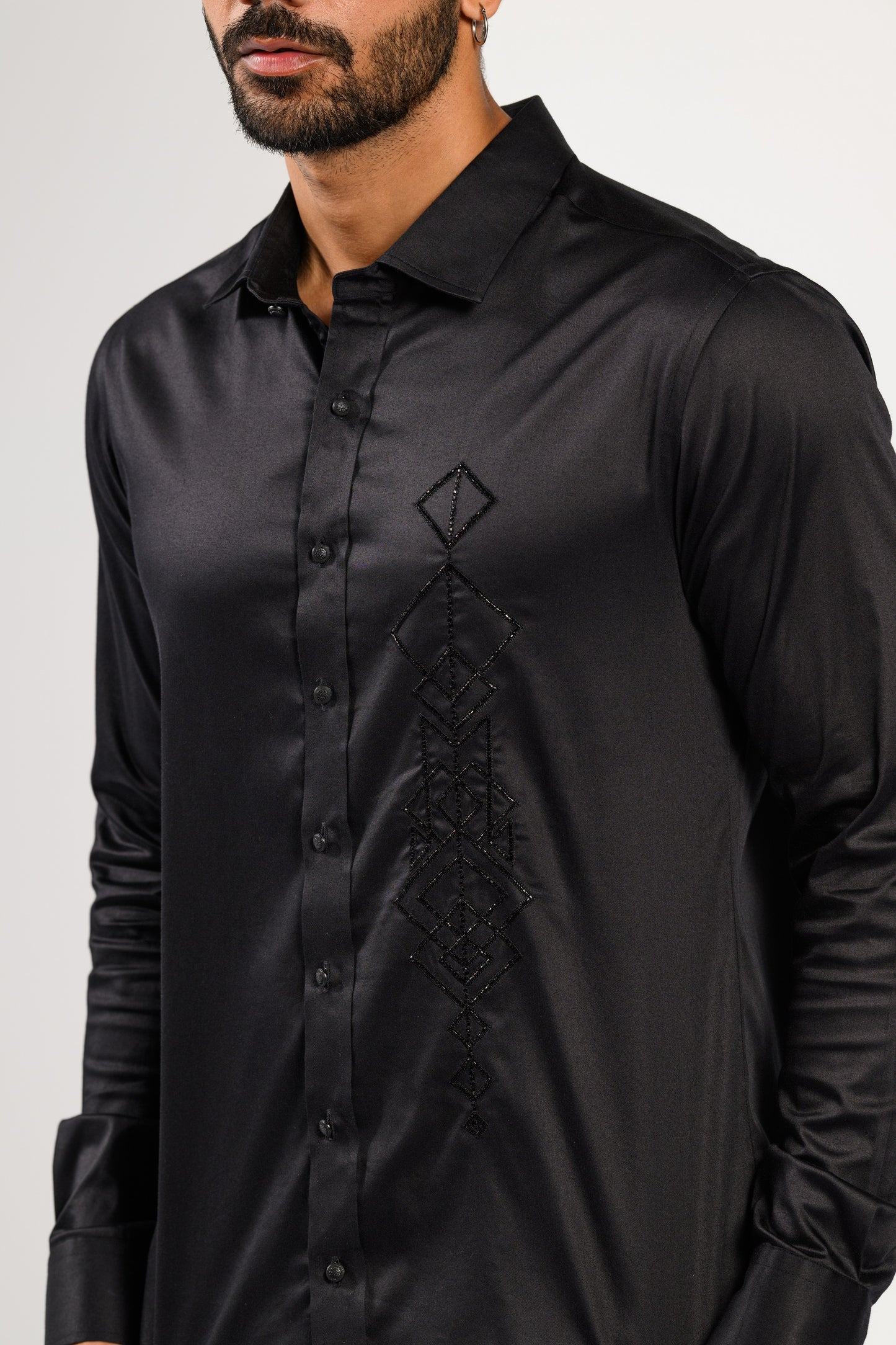 GEOMETRIC PANEL SHIRT