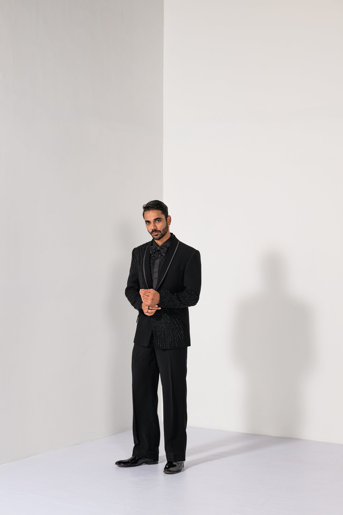 ASYMMETRICAL ONYX TUXEDO SET