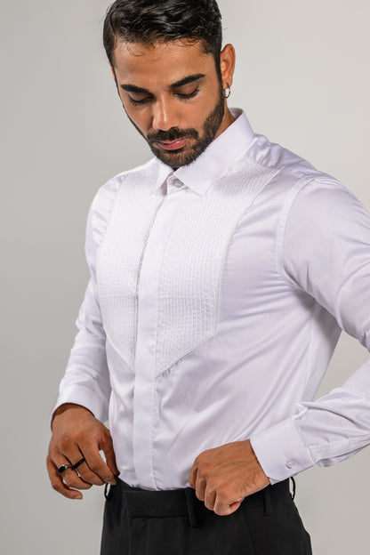 PINTUCK DETAIL SHIRT