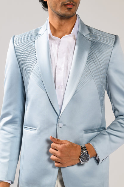 ICE BLUE PINTUCK TUXEDO SET