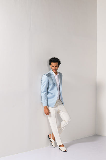 ICE BLUE PINTUCK TUXEDO SET