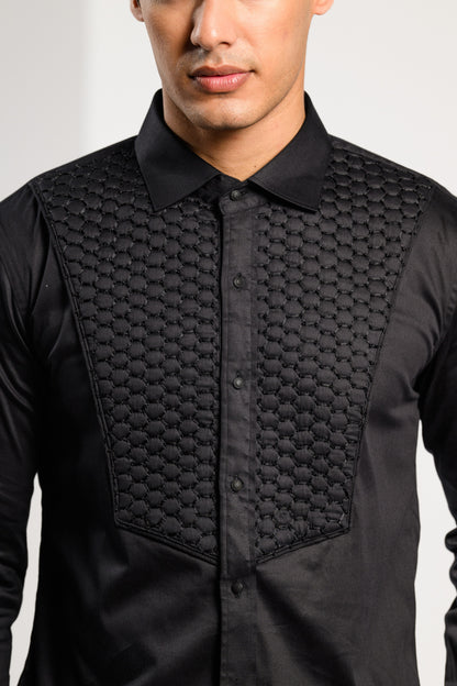 HONEYCOMB QUILTED SHIRT