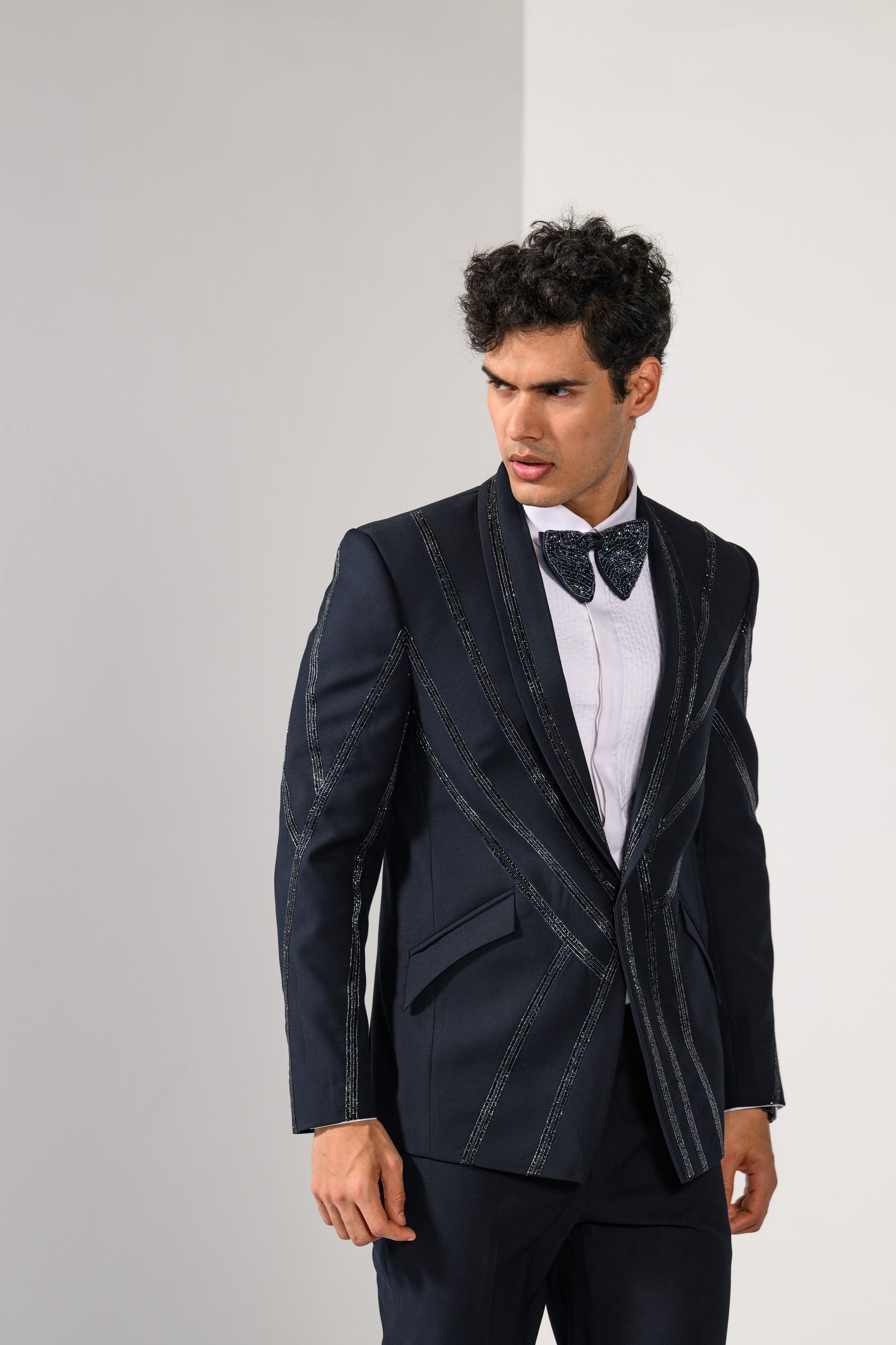 MIDNIGHT STRIPES TUXEDO SET