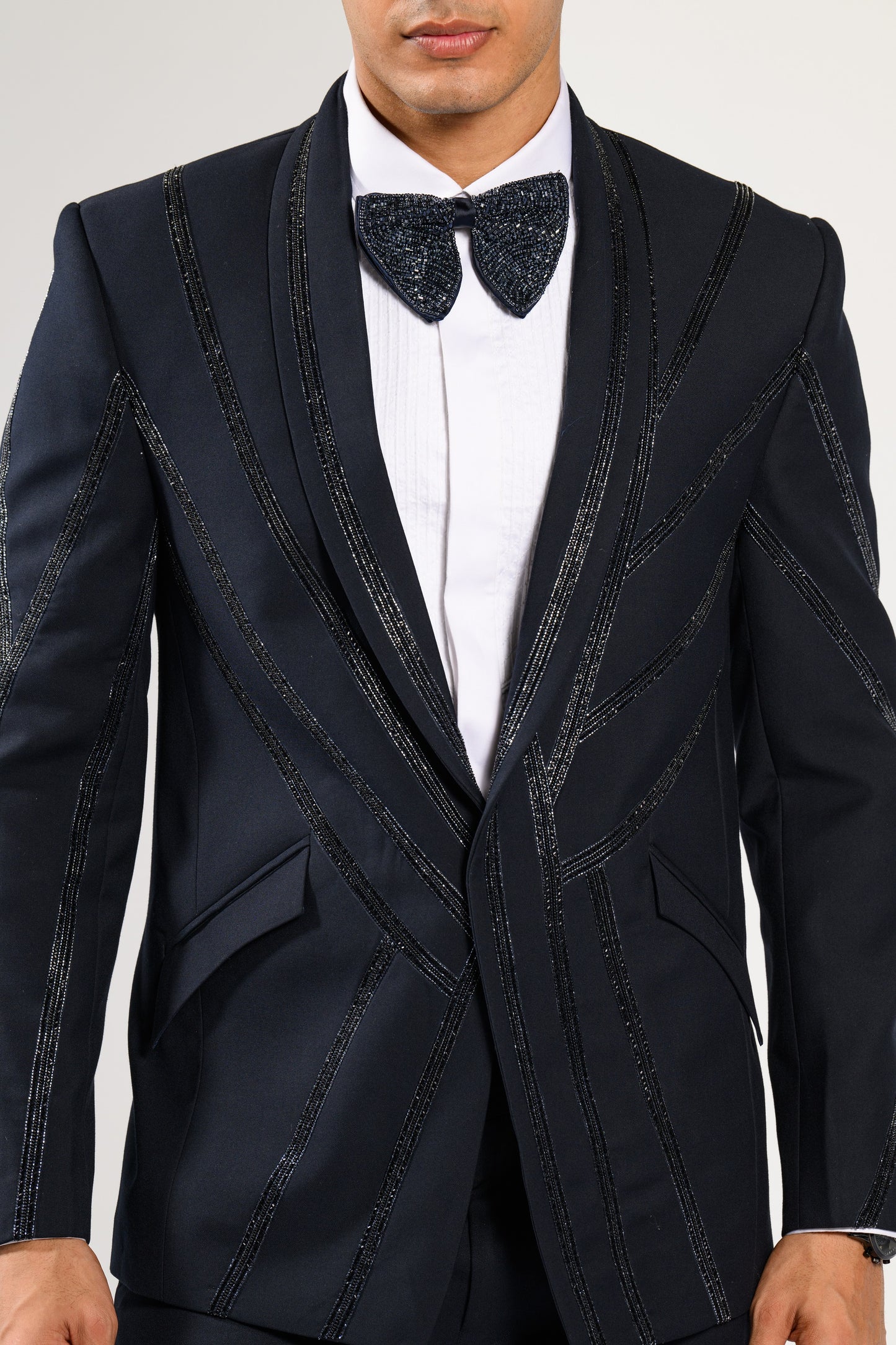 MIDNIGHT STRIPES TUXEDO SET