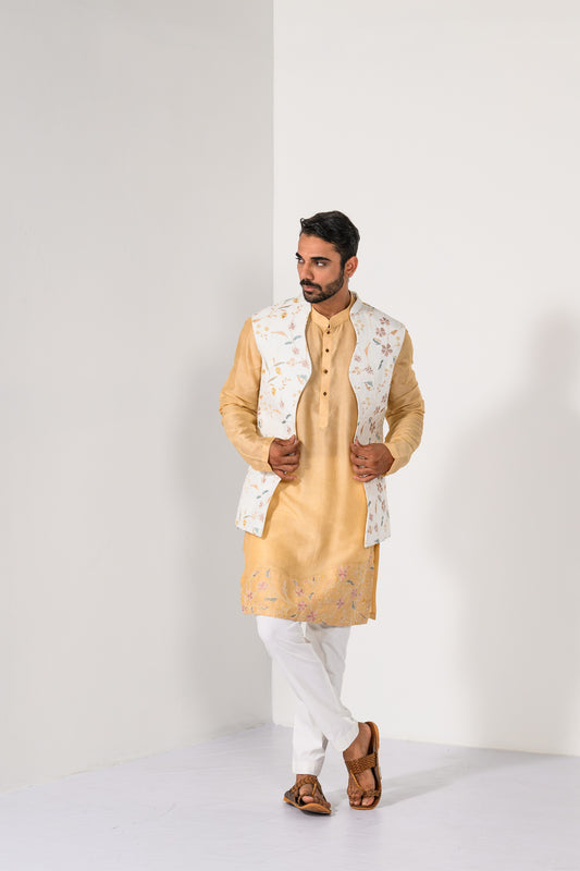 FLORAL LUXE NEHRU KURTA  SET