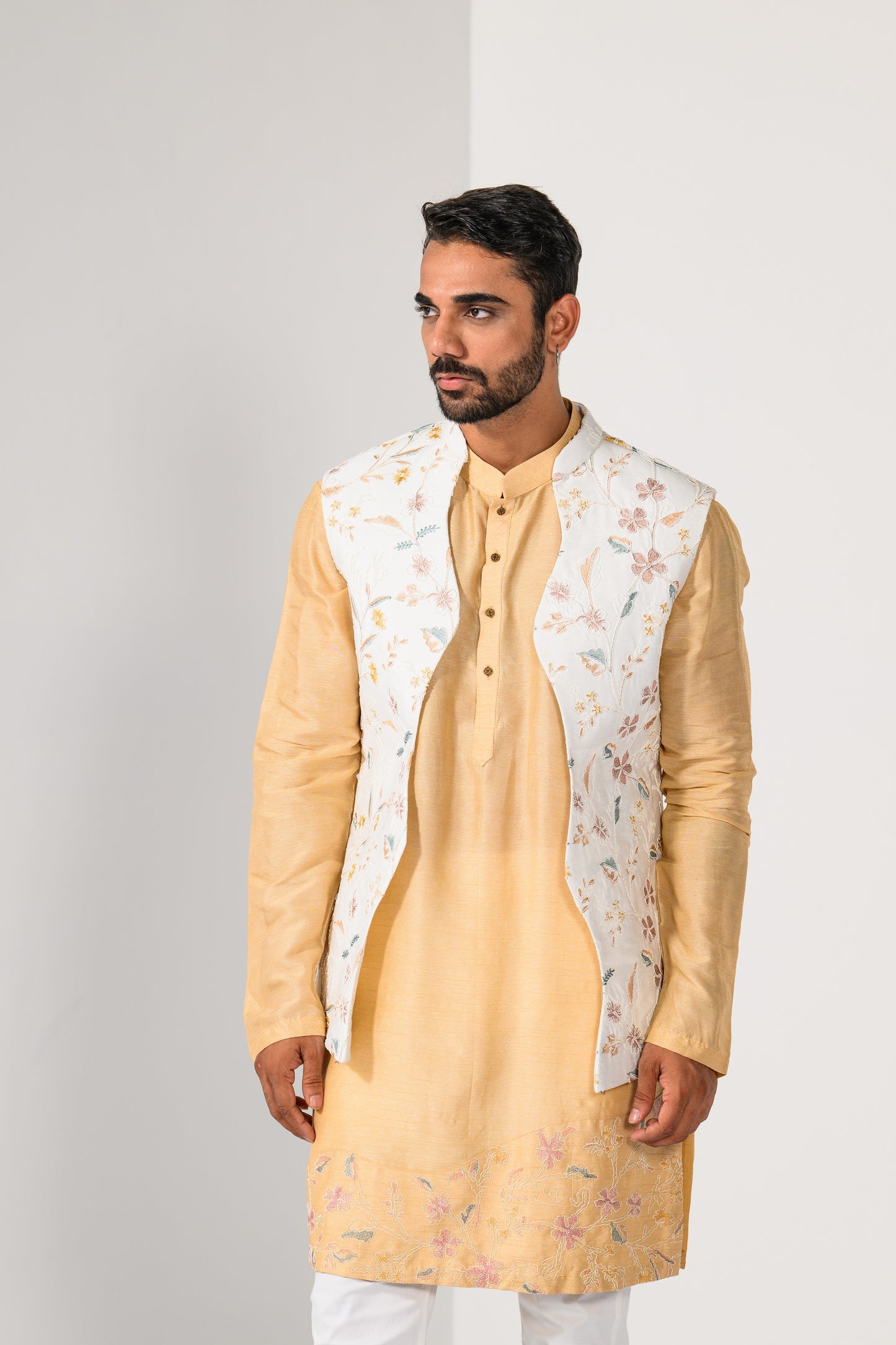 FLORAL LUXE NEHRU KURTA  SET