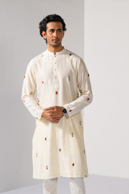 FLORAL FINESSE NEHRU KURTA  SET