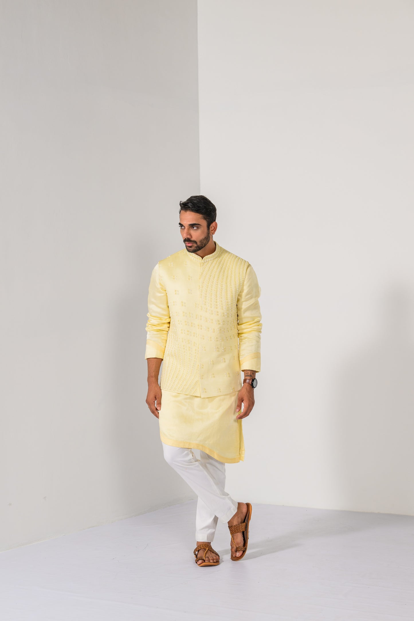 RADIANT SUNBURST NEHRU KURTA  SET